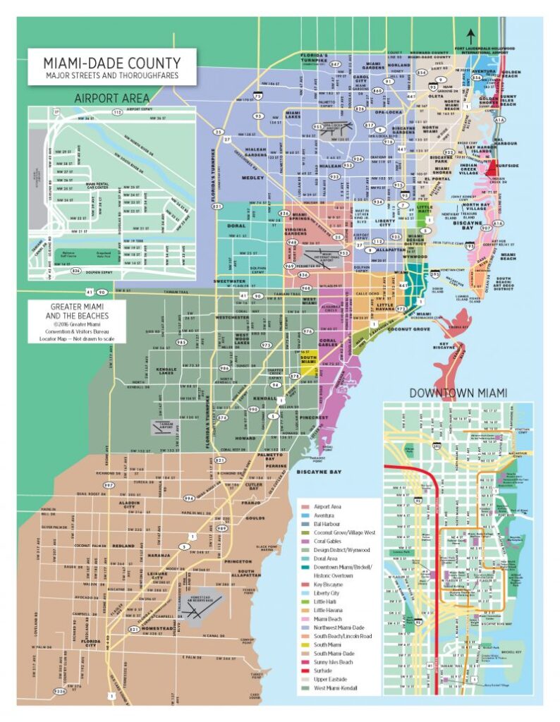 Mappa di Miami