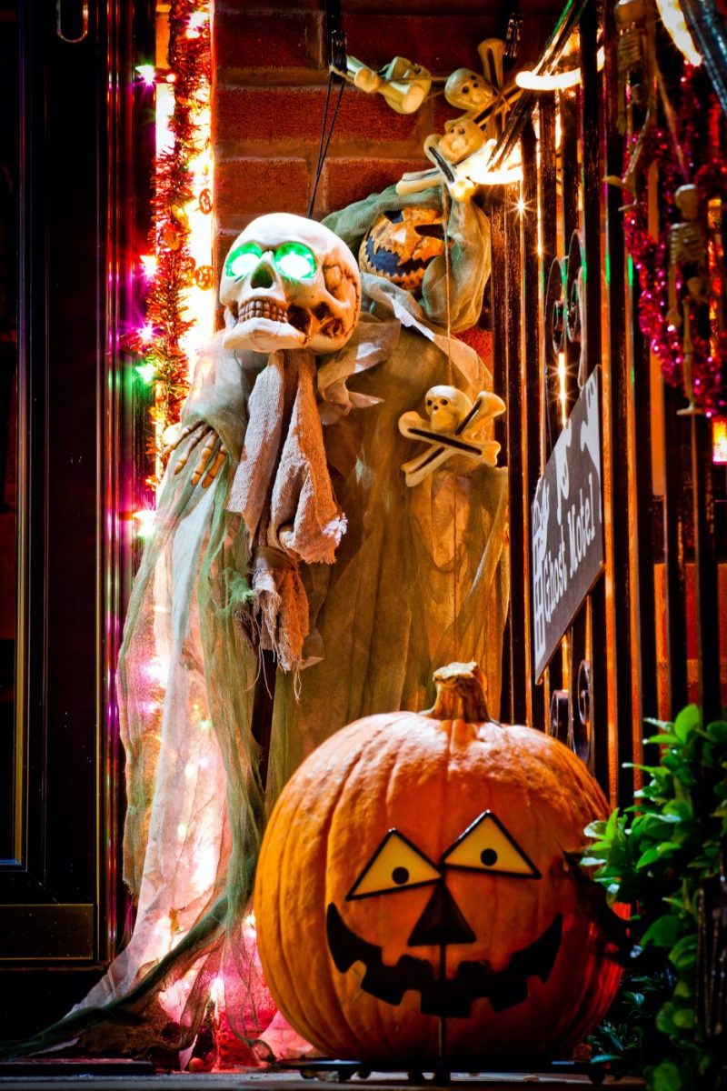 JoytPlay 2Pezzi Happy Halloween Decorazioni Pendenti Dolcetto o Scherzetto Decorativo Porta Appendere per Festa di Halloween 